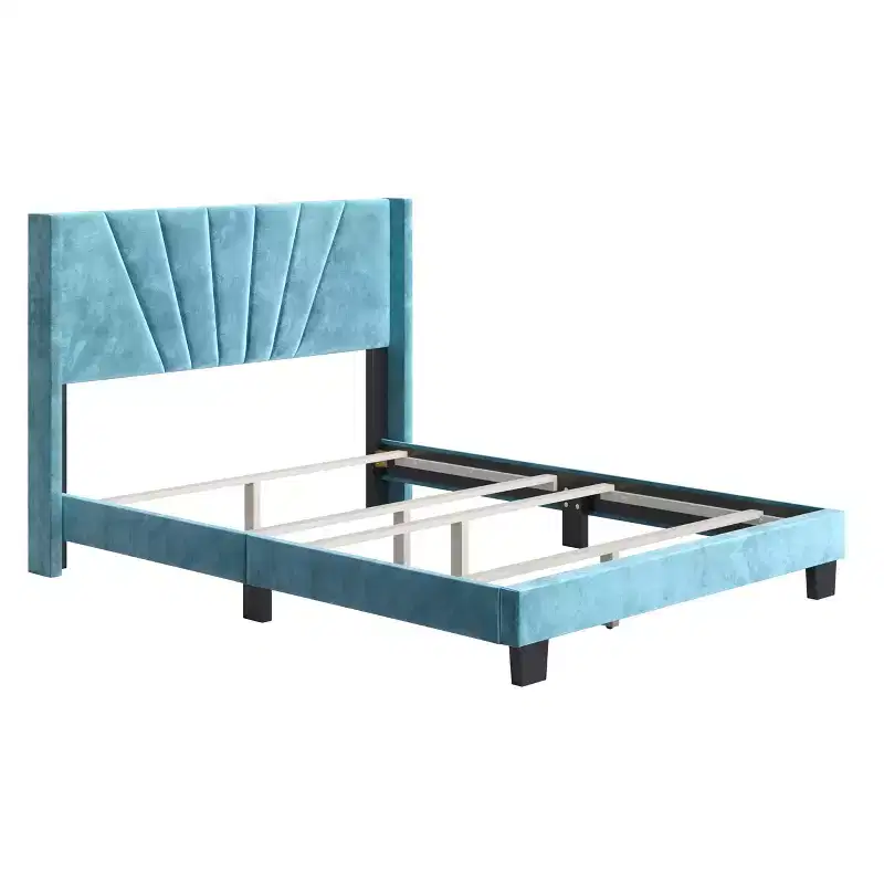 Ariana Velvet Upholstered Platform Bed Frame - Eco Dream