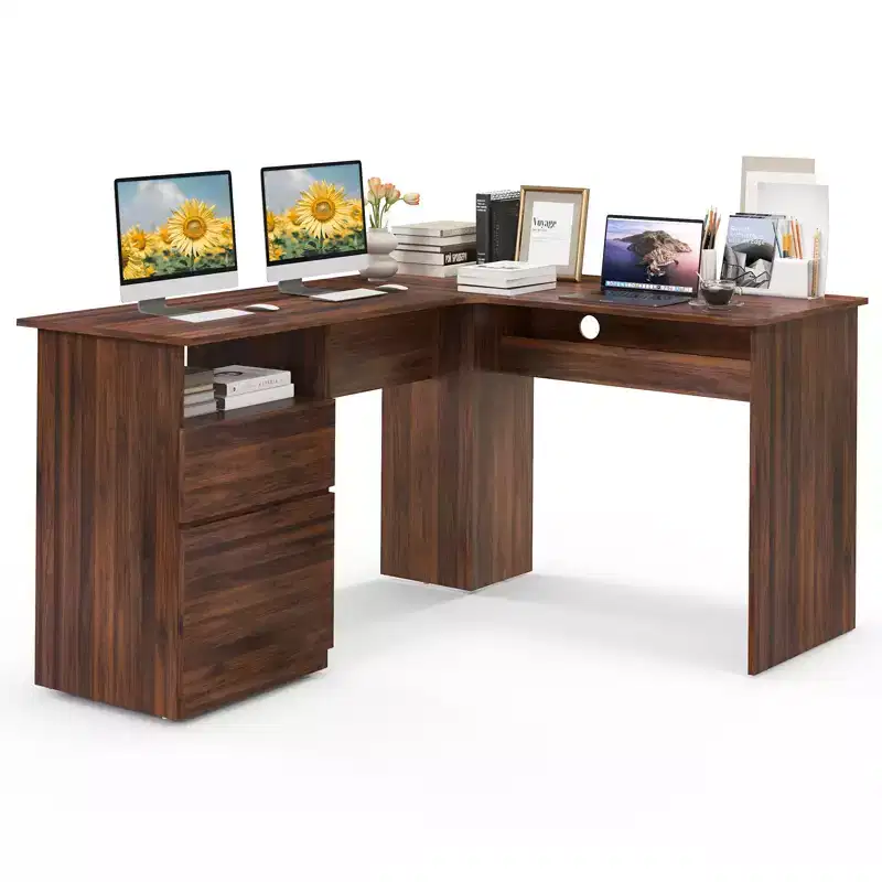 L-Shaped Corner Computer Desk 59