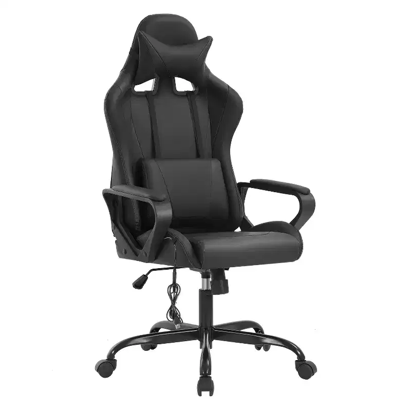 FDW Gaming Chiar Comfortable and Stylish Massage Office Chair with Adjustable Lumbar Support 360-Degree Swivel and Smooth-Rolling Casters