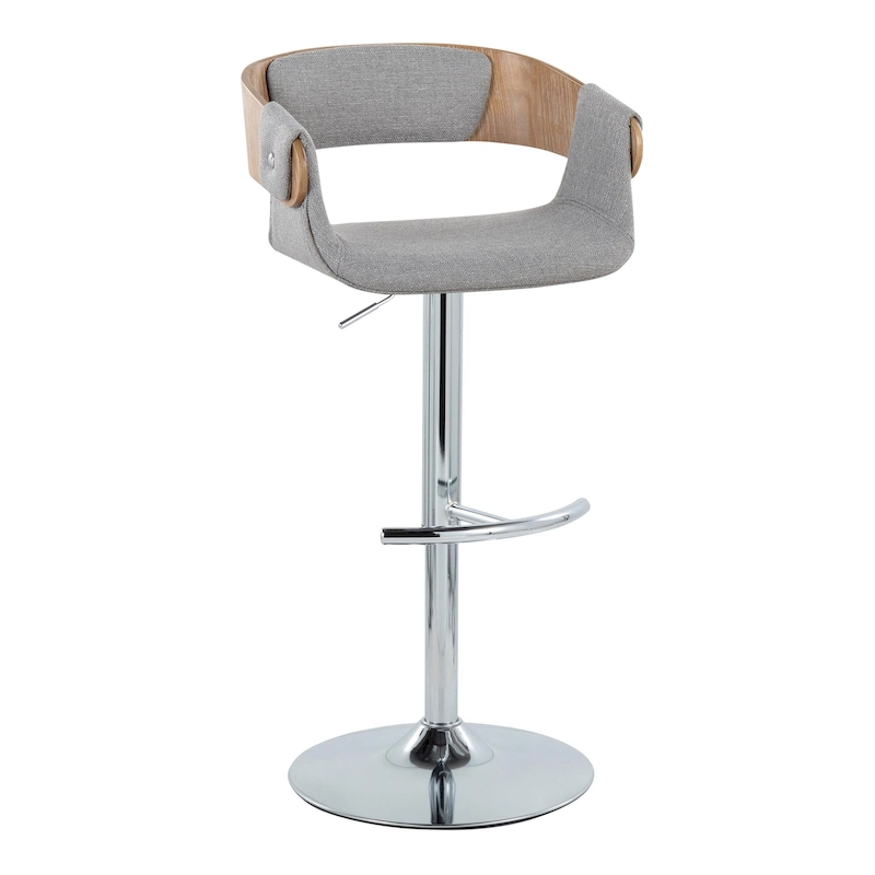 Carson Carrington Gavle Adjustable Bar Stool with Rounded T Footrest (Set of 2)