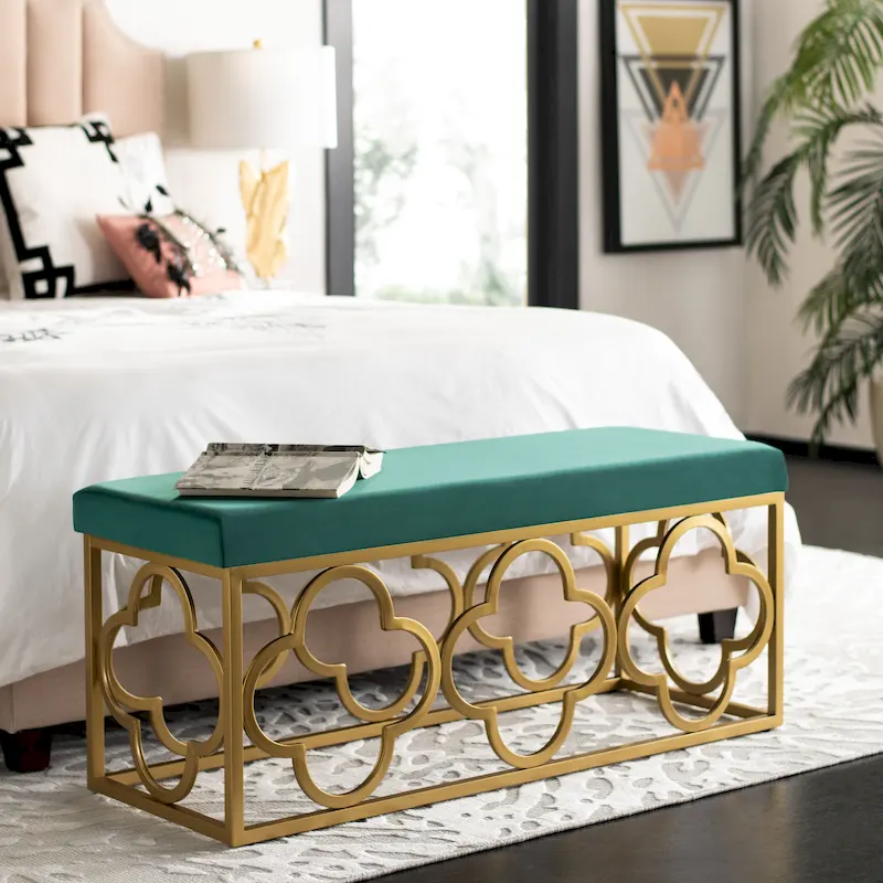 Penelope Moroccan Glam Rectangle Bench - 44.5 x 16.5 x 19 - 45Wx17Dx19H