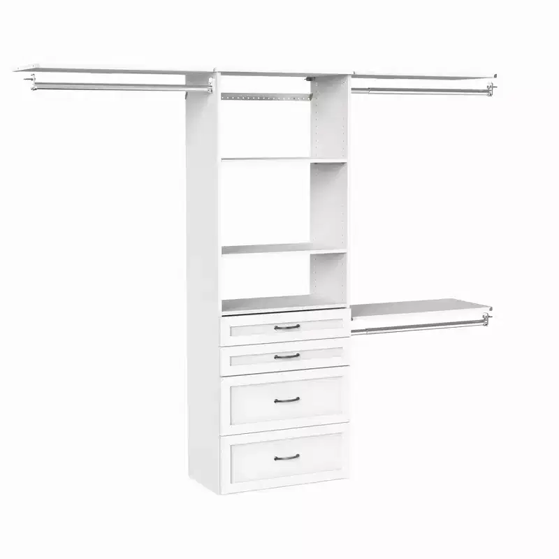 25 in. Suite Symphony Hanging Tower with 3 Top Shelves & 4 Drawers Kit - ClosetMaid