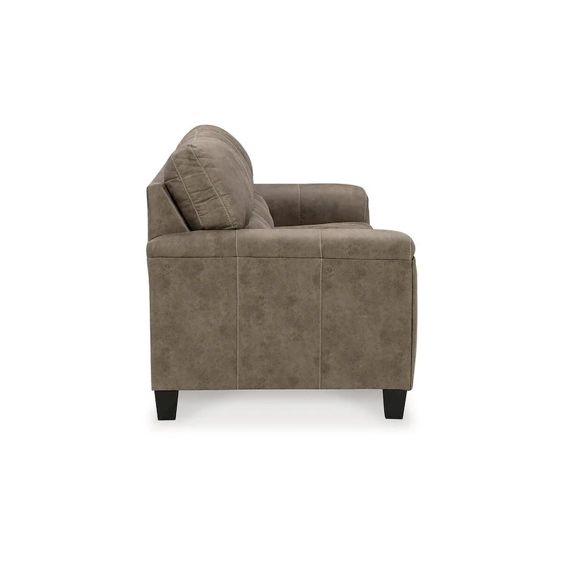 Modern Faux Leather Sofa - 89W x 38D x 39H