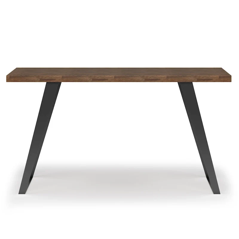 WYNDENHALL Mitchell SOLID ACACIA WOOD Modern Industrial 54 inch Wide Flat Top Desk