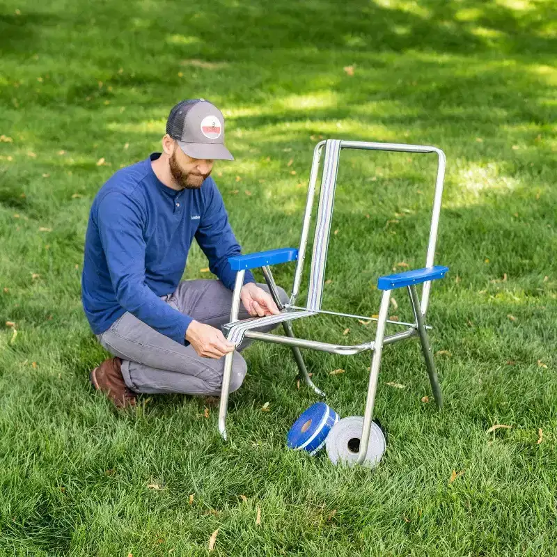 Summit Adventure Replacement Chair Webbing  UV-Resistant 3 Polypropylene Straps (Sea Island Blue)