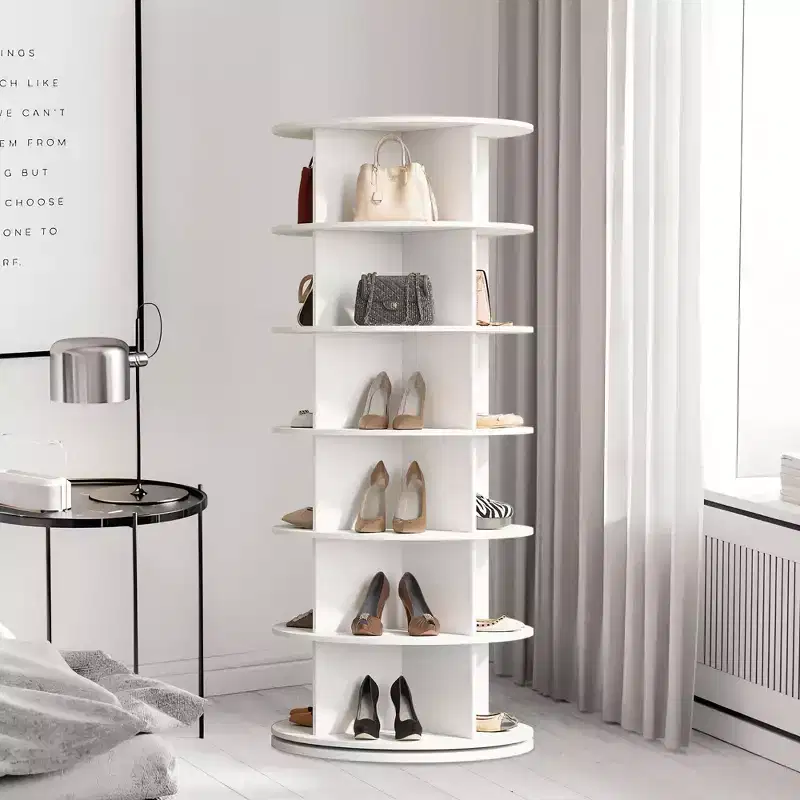 COZONY 360 Rotating Shoe Rack Organizer - 6-Tier Spinning Shoe Tower, Large Capacity Vertical Storage Stand for Shoes & Accessories