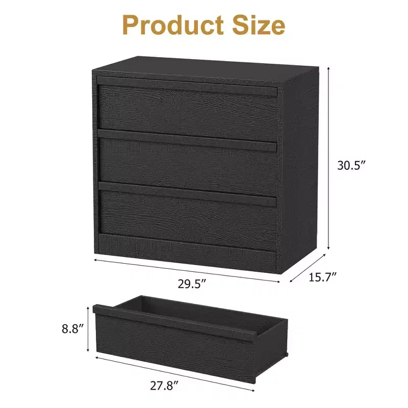 Modern 4-Drawer Dresser for Bedroom, Large Storage & Anti-Tip Design, Small Modern Bedside End Table, for Living Room, Nursery, Entryway