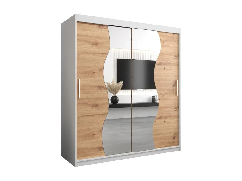 Wardrobe - Argente/Blanc/Marron