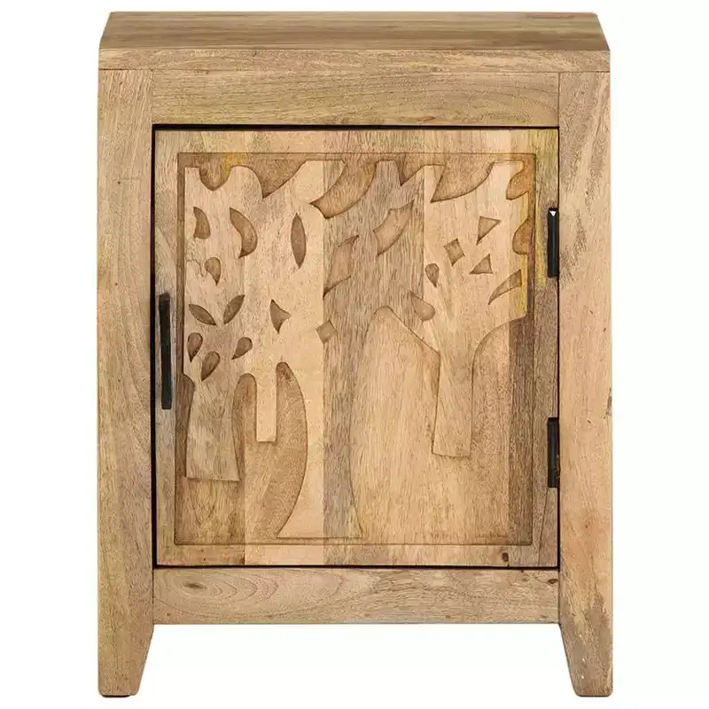 Bedside Cabinet 15.7x11.8x19.7 Solid Mango Wood