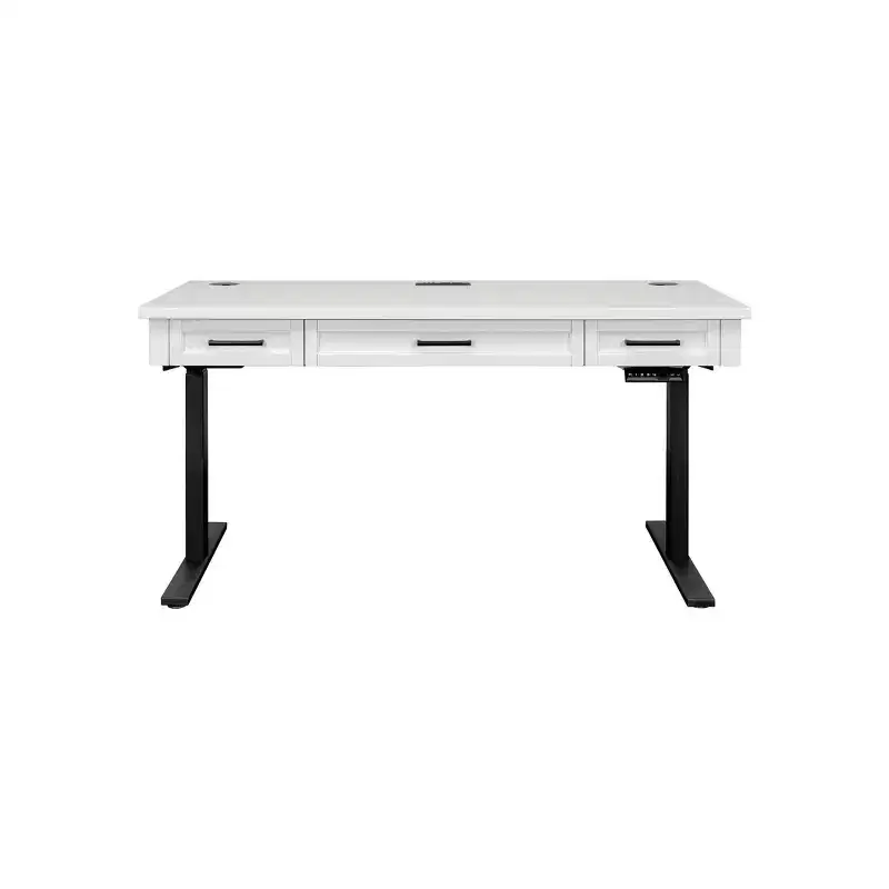 Modern Inlay Design Wood Console for TVs up to 40" Console White/Brown - Tate Collection - Martin Furniture