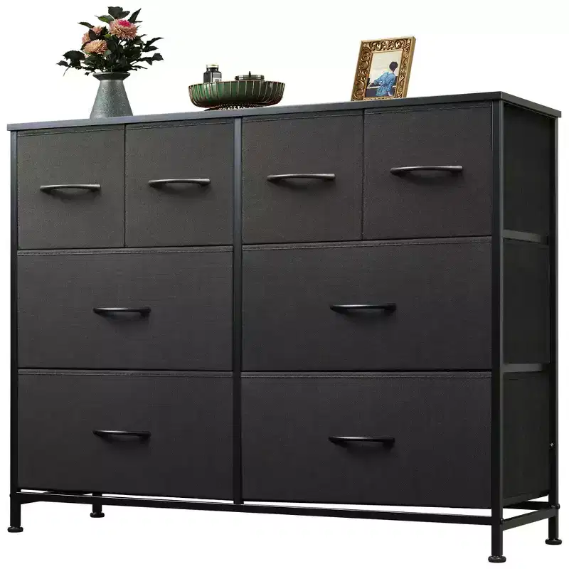 GALAXHERO Dresser with 8 Drawers, Wide Fabric Storage Chest for Bedroom, Closet, Entryway