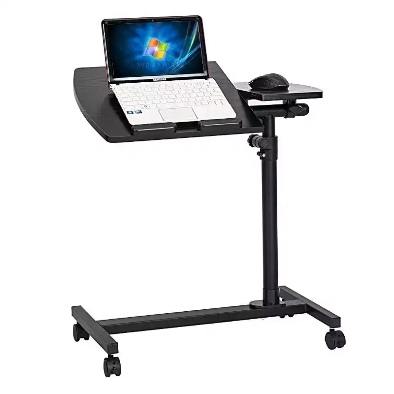 Karl Home Four-Wheel Multifunctional Flat Surface Lifting Computer Desk Black