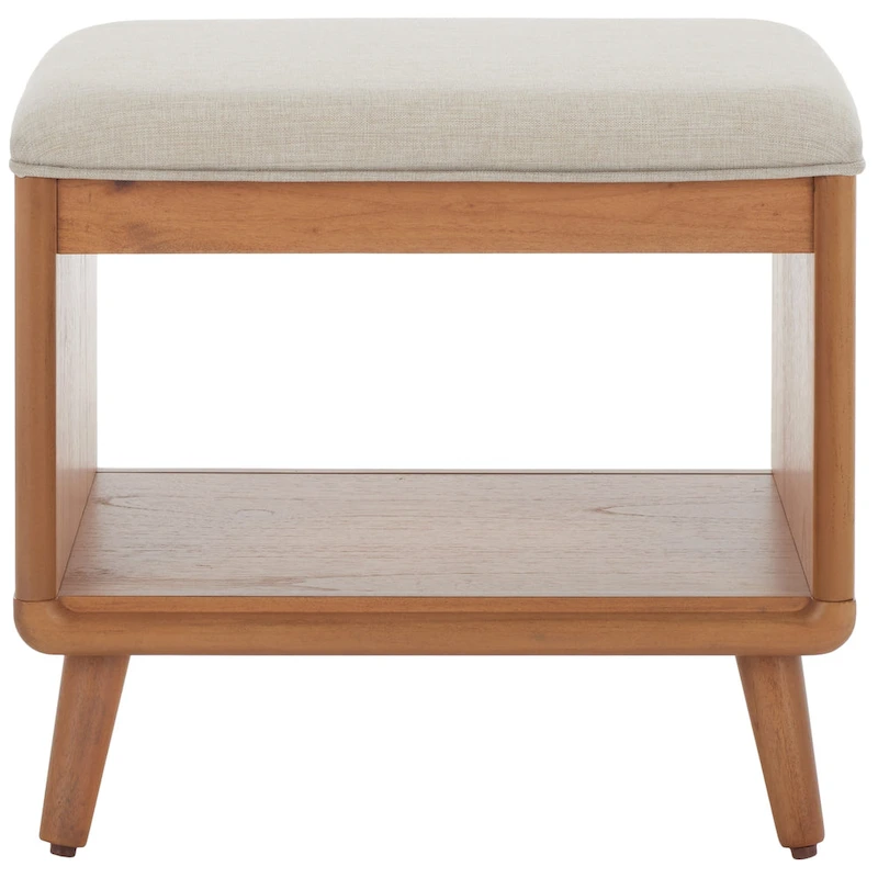 SAFAVIEH Home Collection Solo Open Shelf Bench W/ Cushion - 20 W x 15 D x 18 H