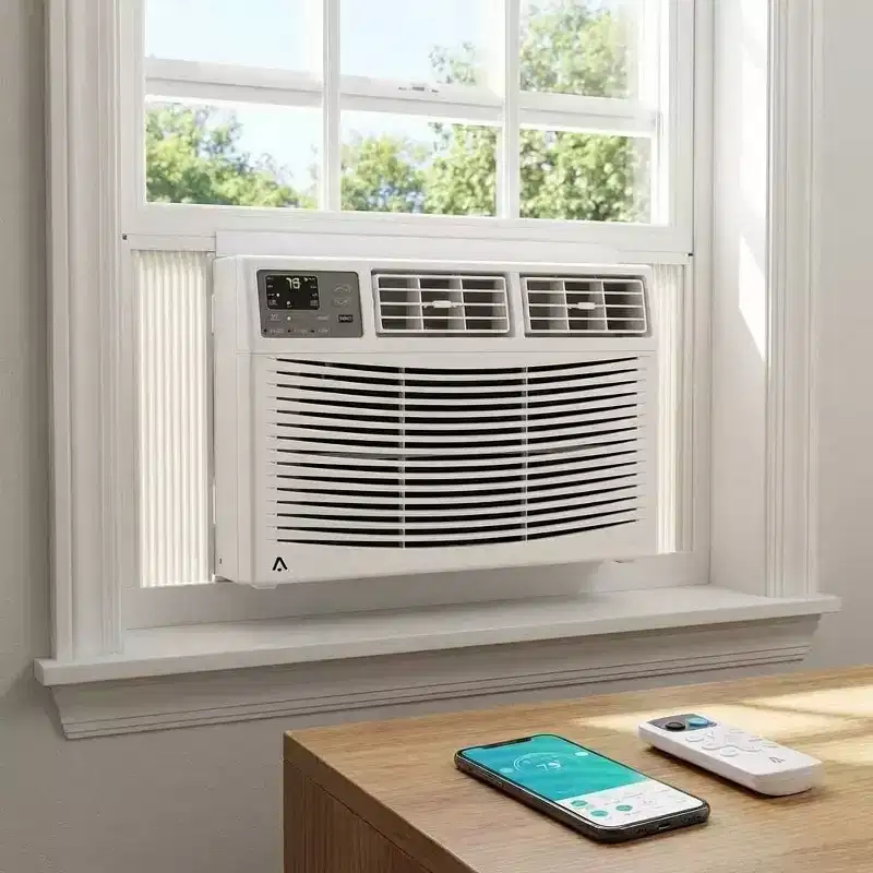 12,000 BTU Window AC - White Cool/Heat Unit (1 Pack) for Medium/Large Rooms | Energy Efficient with Easy Installation