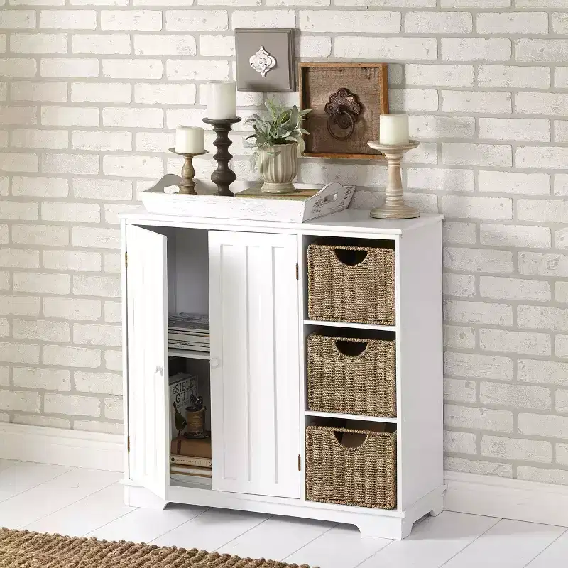Beadboard Buffet Cabinet, Sideboard with Storage