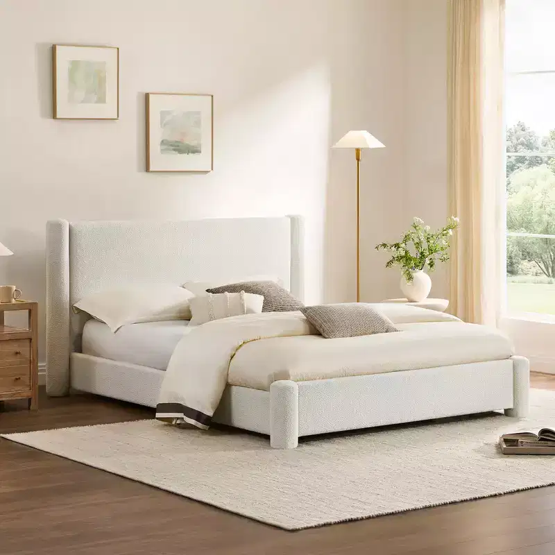 Fully Upholstered Platform Bed Frame