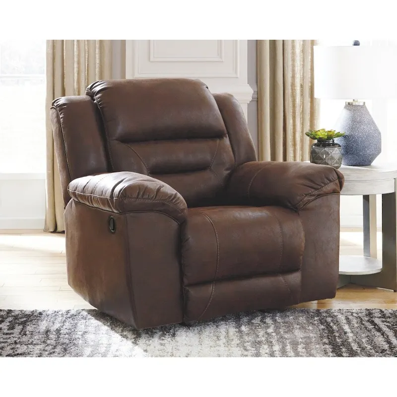 Contemporary Rocker Recliner Chocolate