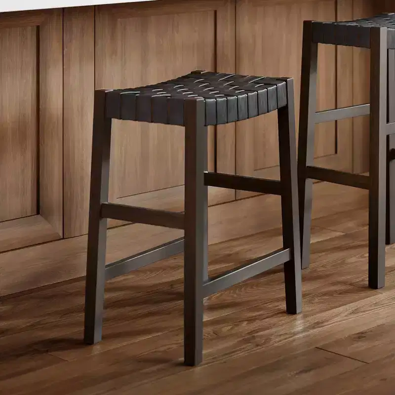 55 Downing Street Moran 25 1/2 High Brown Leather Counter Stool