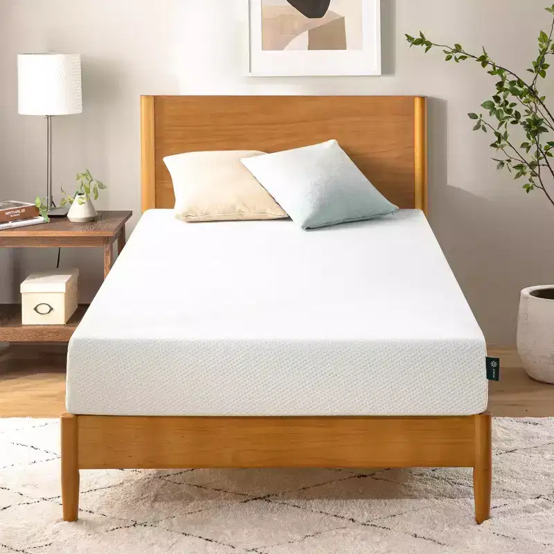 Zinus 6 Inch Twin Green Tea Memory Foam Mattress, Fiberglass Free, Medium Firm Feel, Zoned Pressure Relief, Certified Safe Foams & Fabric