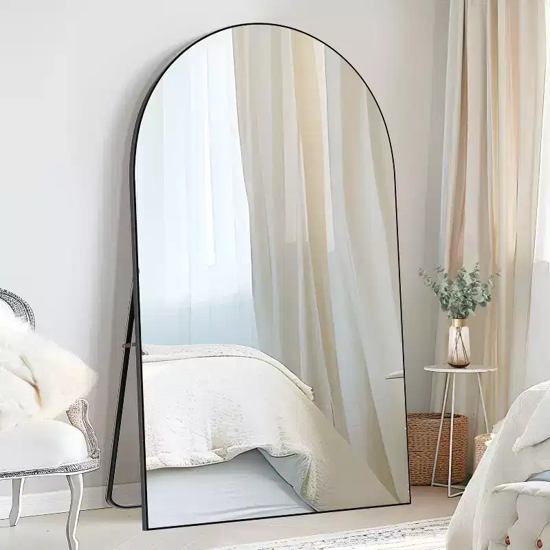 Dovelina Vintage Arched Full Length Standing Mirror Vanity Floor Mirror