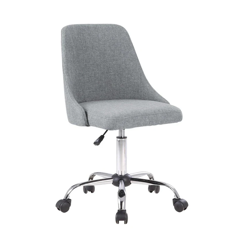 Fabric Upholstered Office Chair with Chrome Base