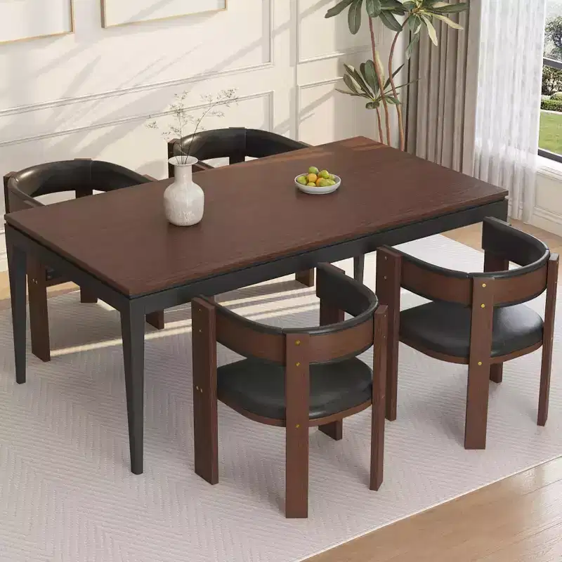 Dining Chair Set of 4,Modern Kitchen Chairs with Wood Frame & Curved Backrest for KitchenDining RoomLiving Room