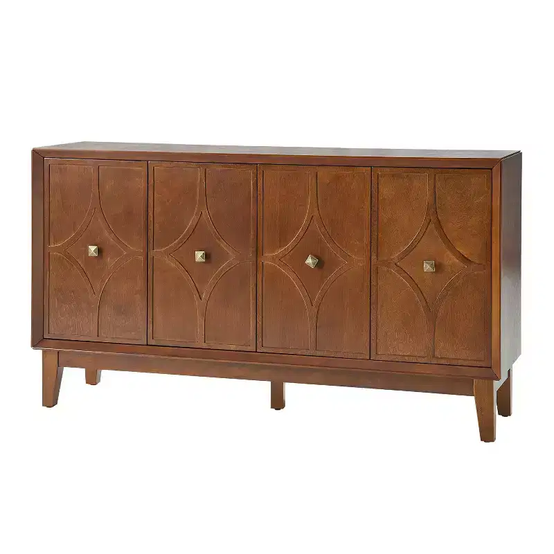 Elvira 60 Wide Sideboard with Adjustable Shelves|ARTFUL LIVING DESIGNS-WALNUT