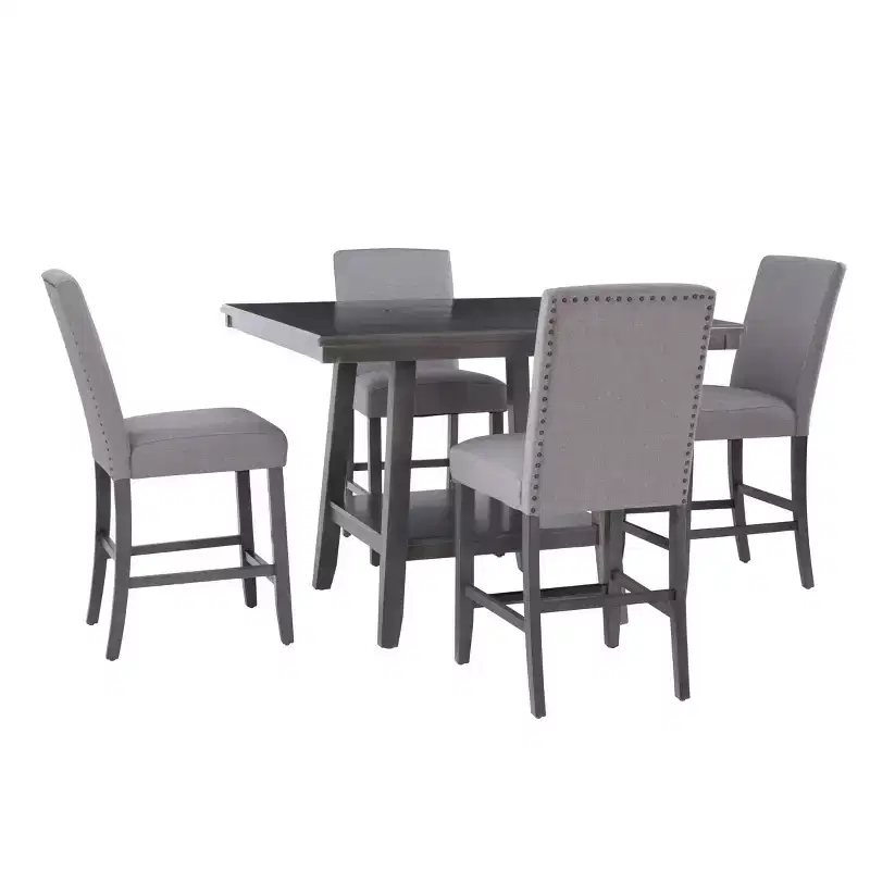 Powell 5pc Barnes Counter Height Dining Set Gray