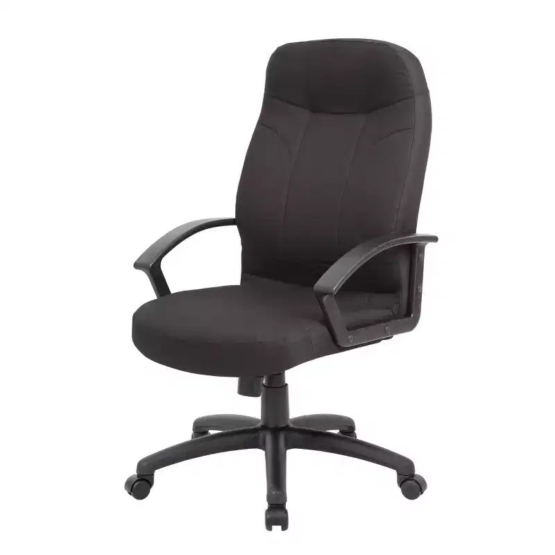 Black Fabric High-Back Manager's Chair, Swivel, for 1 Person