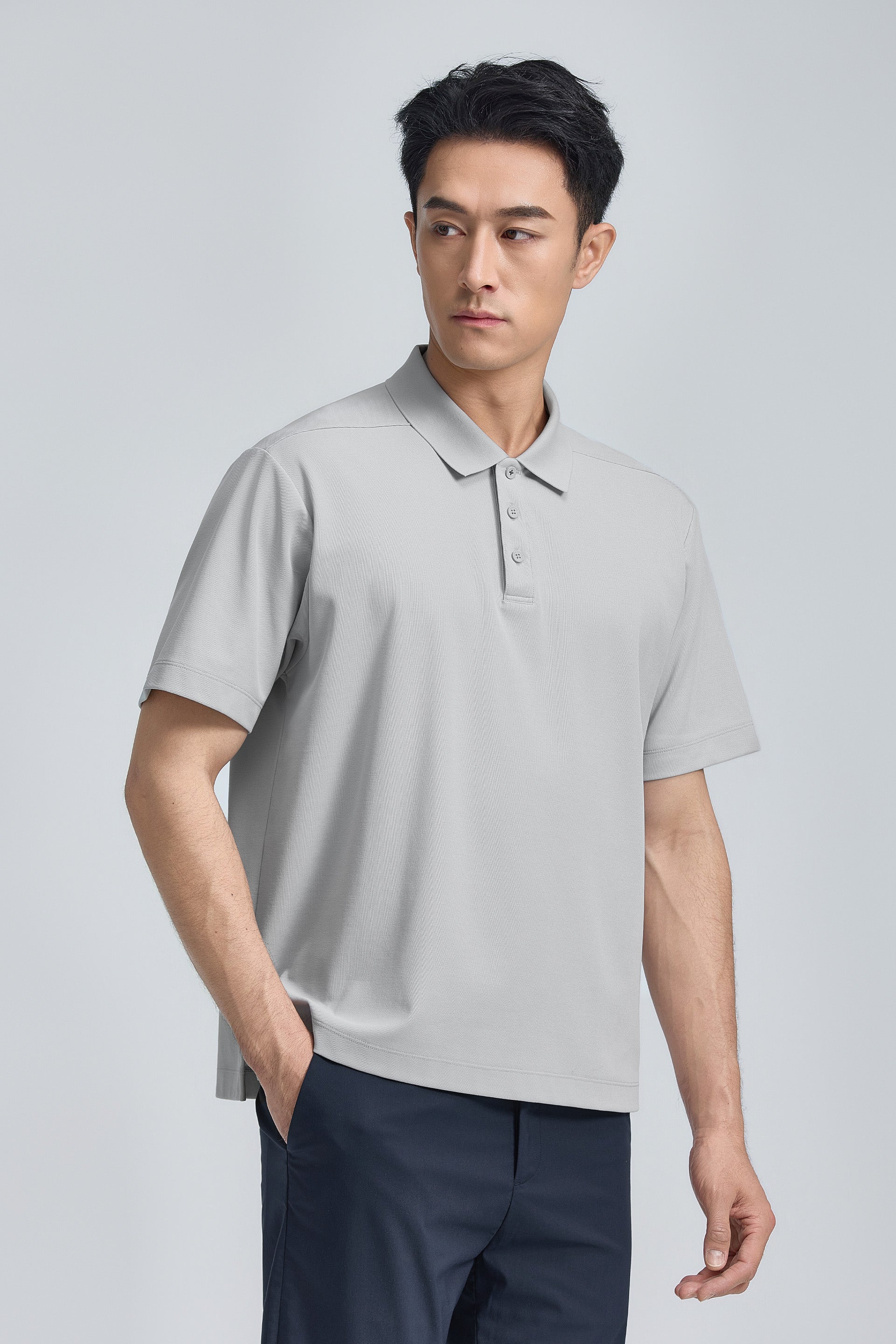 Pique Polo – Grey