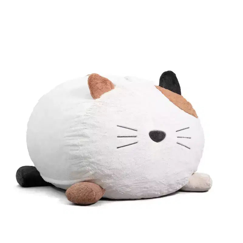 Foam Filled Animal Bean Bag Chair with Removable Cover, Soft Faux Fur, Kids and Teens
