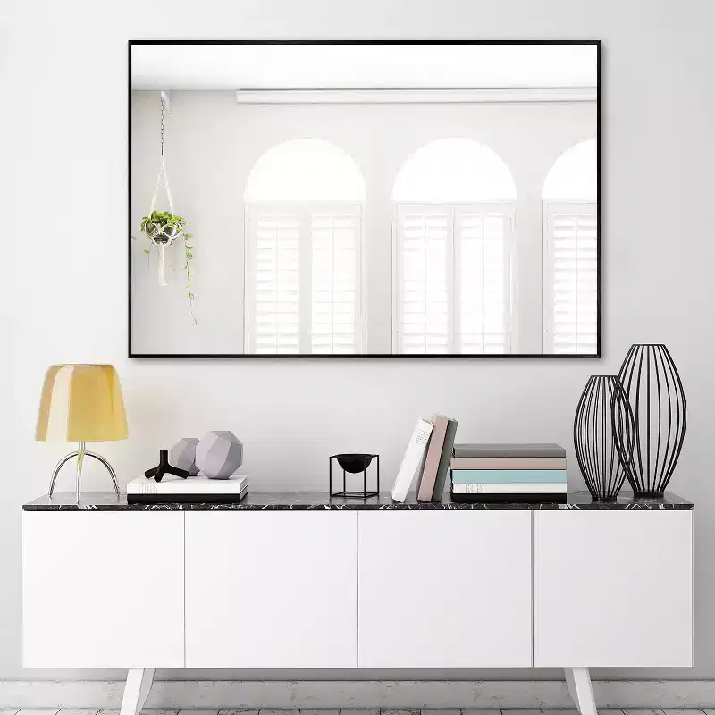Modern Metal Frame Rectangle Decorative Wall Mirror