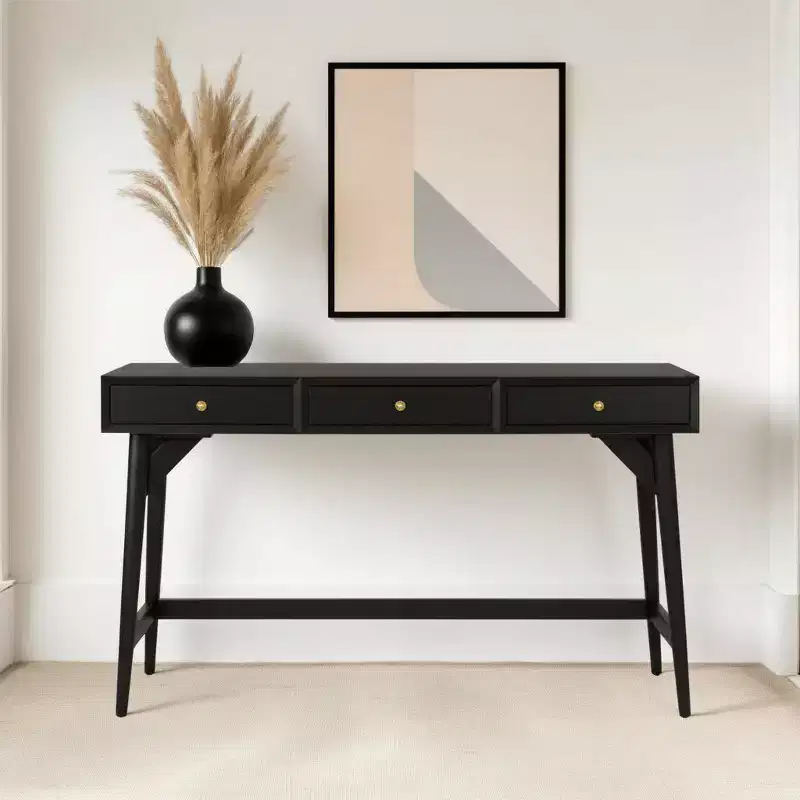 Flynn Large Desk, Black