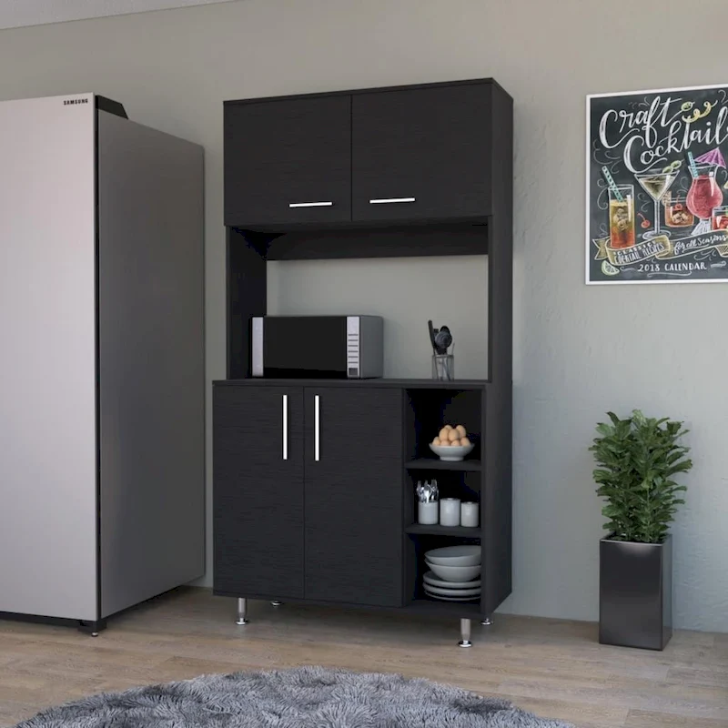FM Furniture Colorado Pantry Cabinet with Three Open Shelves - N/A