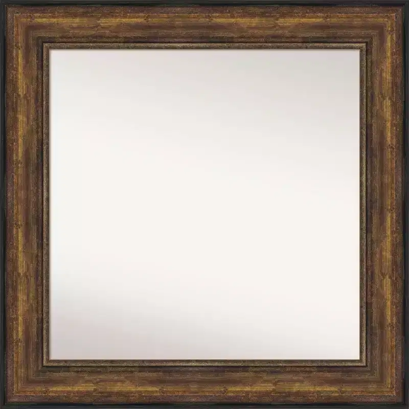 34" x 34" Non-Beveled Ballroom Bronze Wall Mirror - Amanti Art