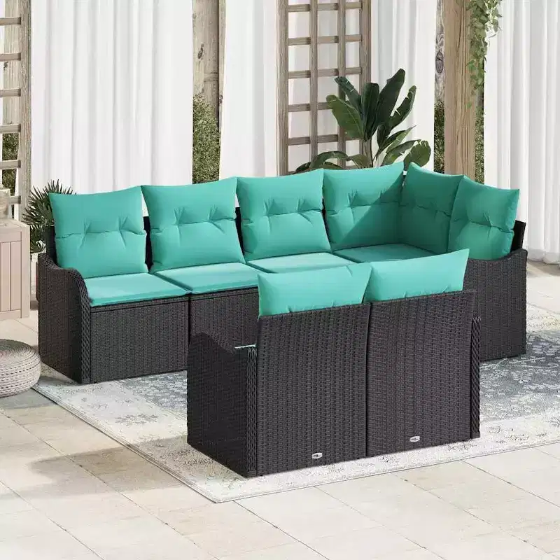 vidaXL Garden Sofa Set Poly Rattan