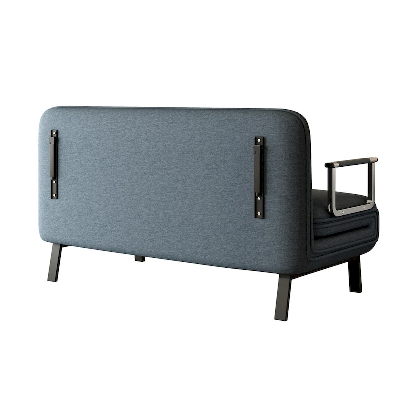 Convertible Tri-Fold Sofa Bed with Adjustable Backrest & Pillow