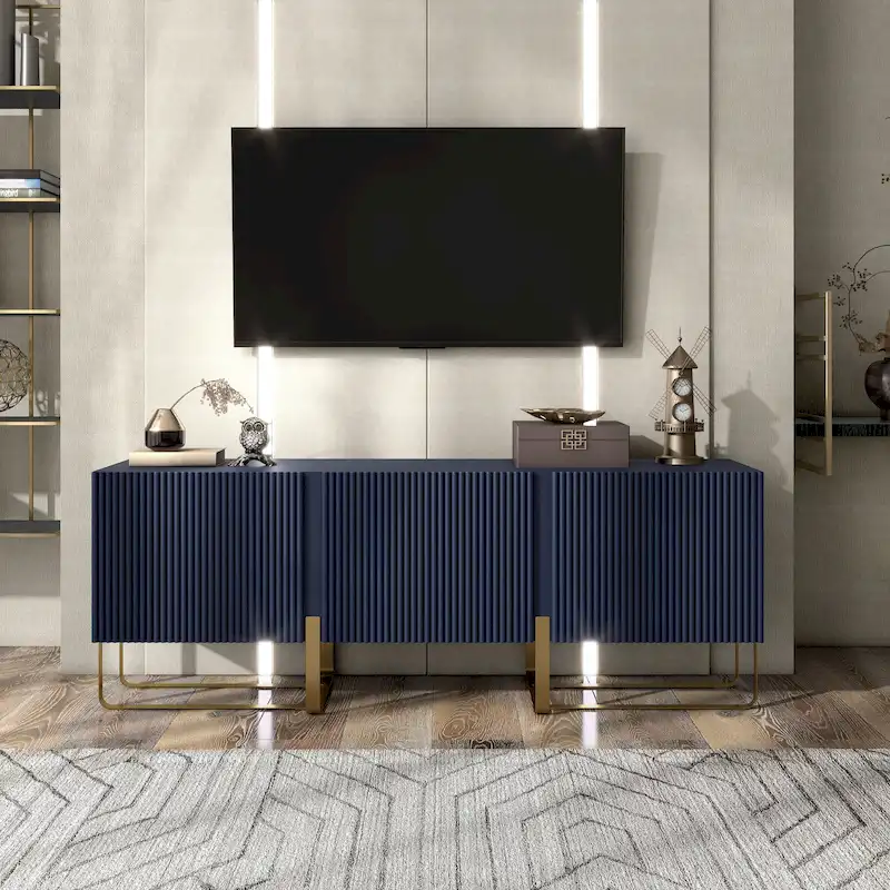 Modern 60-inch 3-Door Storage TV Stand