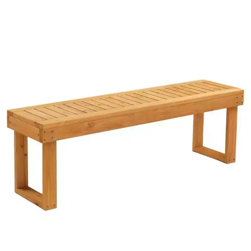 Karl Home | Light Brown Fir Wood Outdoor Bench