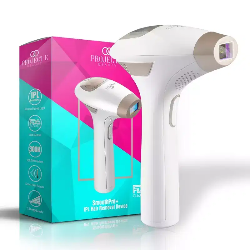 Project E Beauty SmoothPro+ IPL Laser Hair Removal Device | FDA Cleared Laser Hair Removal Device | Intense Pulsed Light | Permanent Hair Reduction