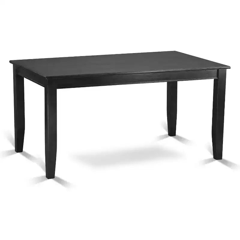 HomeStock Dining Table Set Rectangle Black Finish
