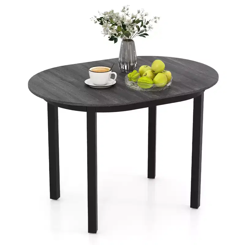 Costway 43 Wooden Dining Table w/Rubber Wood Legs for 2-4 People Load 260 LBS