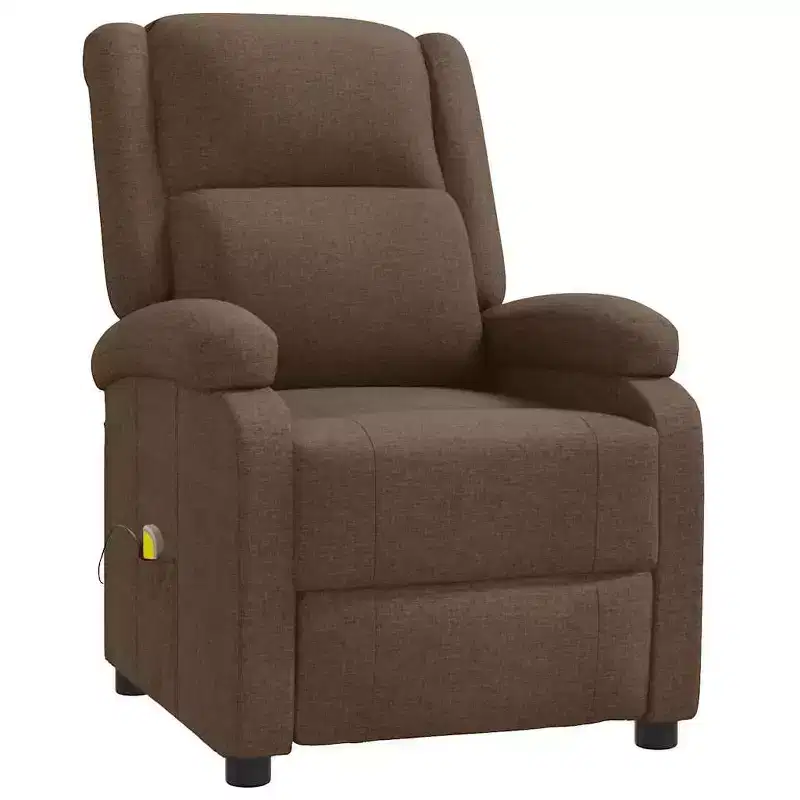vidaXL Massage Chair Cream Polyester fabric and metal Medium