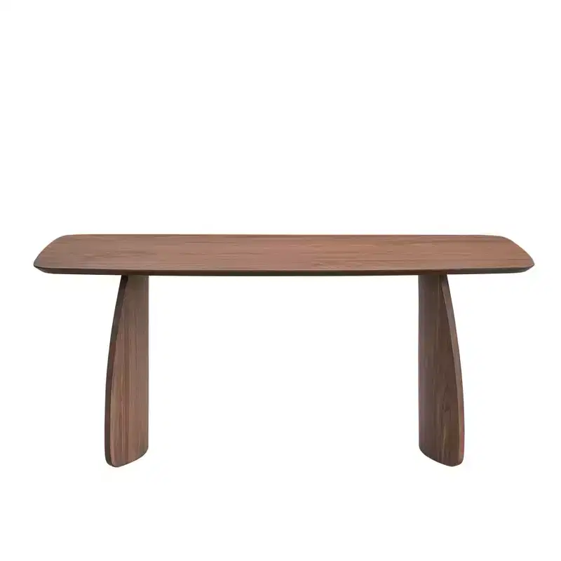GDFStudio Jill Rectangle 71 Wood Dining Table with Sculptural Legs