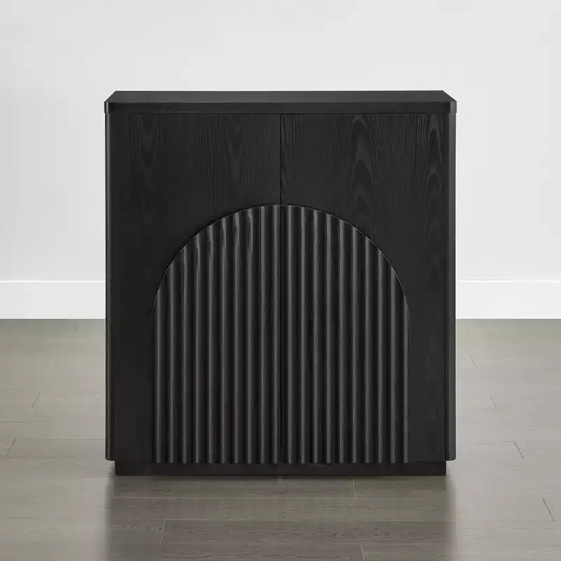 Modern Sideboard Buffet Cabinet with Wave Design