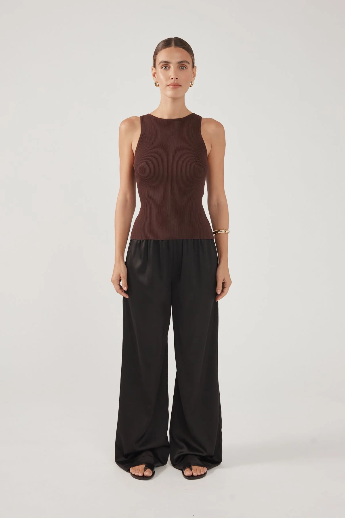 Tank Knit Top Chocolate