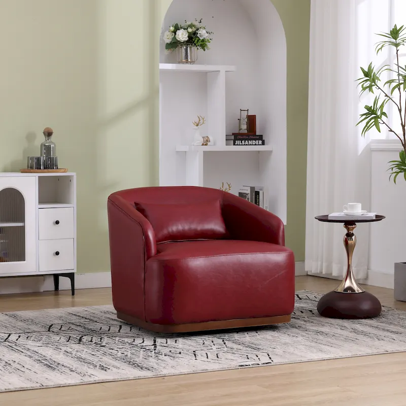 Swivel Barrel Chair,Comfy Round Accent Sofa Chair,360 Degree Swivel Barrel Club Chair,Leisure Arm Chair for Nursery