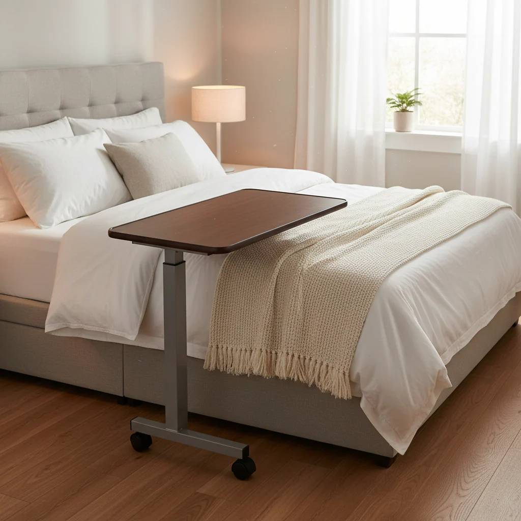 Adjustable Overbed Bedside Table