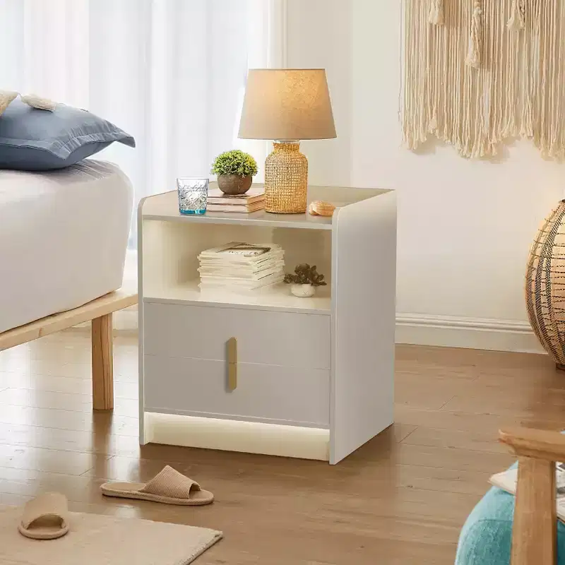 Dovelina LED Nightstand with Wireless Charging Station