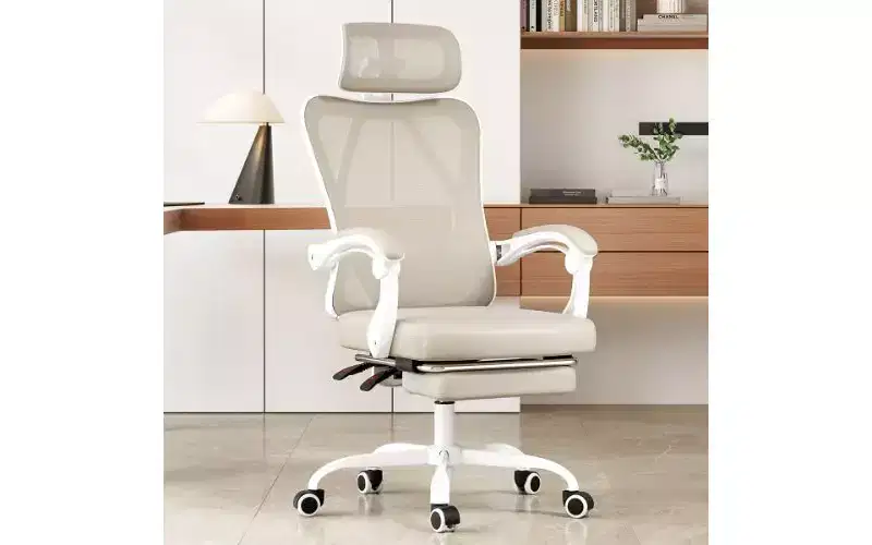 Ergonomic High-Back Mesh Office Chair with Footrest, Headrest & Adjustable Lumbar Support, 350 lbs